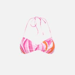 MC2 Saint Barth Woman Bandeau Top With Wave Print