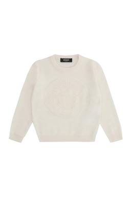 Young Versace Wool-blend Crew-neck Sweater