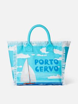 MC2 Saint Barth Vanity Canvas Shoulder Bag With Porto Cervo Print