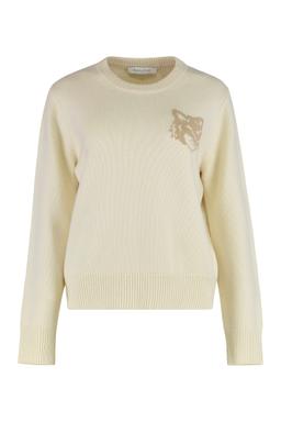 Maison Kitsuné Round Neck Wool Sweater