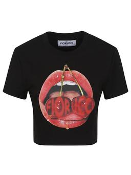 Fiorucci Cropped T-shirt Black