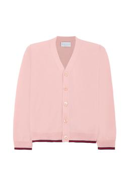Gucci Pink Cardigan For Girl With Web Detail