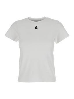 Alexander McQueen White Crewneck T-shirt With Skull Embroidery