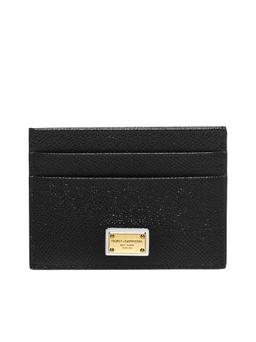 Dolce & Gabbana Leather Card Holder With Logo Plaque