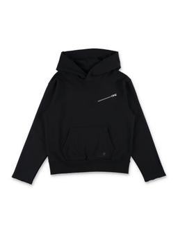 Mm6 Maison Margiela Kids Black Hoodie With Zip