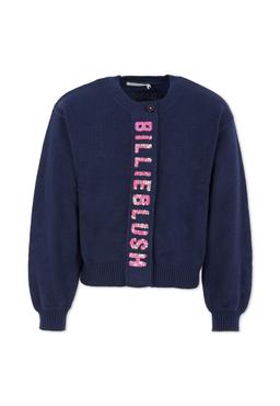 Billieblush Blue Cardigan For Girl With Logo