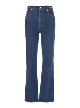 Frame the Ritz Ruler Blue Flared Jeans With Logo Plaque On The Waist And Logo Embroidery On The Rear In Denim Woman