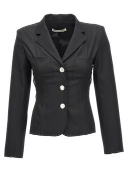 Alessandra Rich Single Breast Lace-up Blazer Jacket