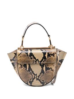 Wandler Hortensia Mini Bag In Beige Python