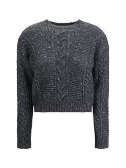 Max Mara Studio Cropped Boxy Sweater In Alpaca
