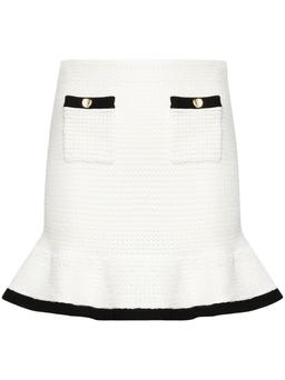 self-portrait Crochet Mini Skirt