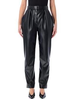 Balmain High-waisted Faux Leather Trousers