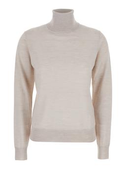 Parosh Beige Turtleneck Sweater In Wool Blend Woman