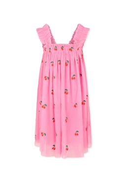 Stella McCartney Kids Pink Dress For Girl With Cherries