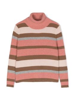 Il Gufo Striped Turtleneck Sweater