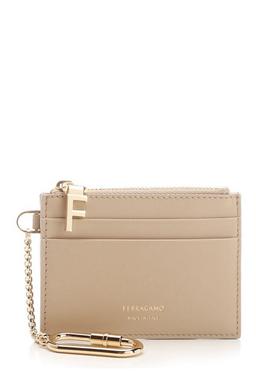 Ferragamo Logo Printed Zipped Cardholder