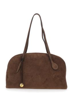 Little Liffner Brown Handbag With Adjustable And Removable Shoulder Strap In Suede Woman