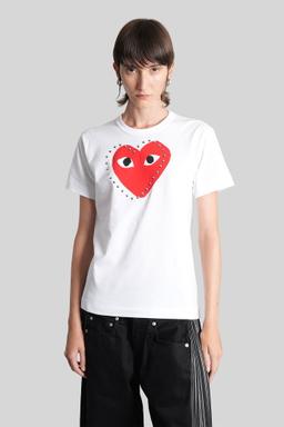 Comme des Garçons Play T-shirt In White Cotton