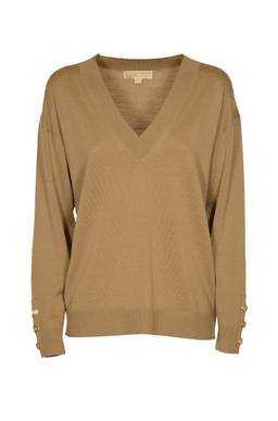 MICHAEL Michael Kors Vneck Rib Trim Sweater