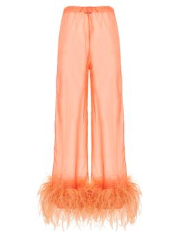 Oseree Feather Silk Pants