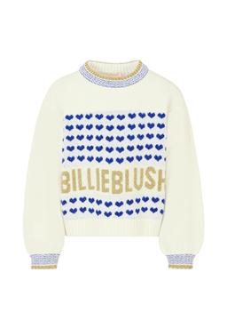 Billieblush Ivory Sweater For Girl With Logo