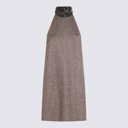 Brunello Cucinelli Brown Wool Dress