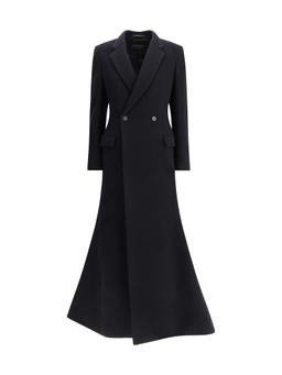 Balenciaga Oversized Godet Double-breasted Coat