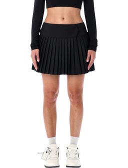 Off-white Big Bookish Pleated Skirt With Logo