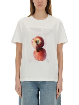 M05CH1N0 Jeans Apple Print T-shirt