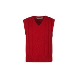 La stupenderia Red Vest Sweater For Girl