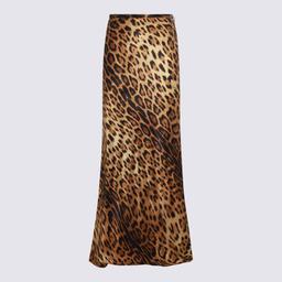 Roberto Cavalli Leopard Silk Skirt
