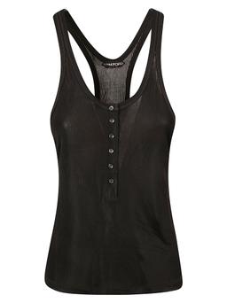 Tom Ford Lustrous Microrib Jersey Tank Top