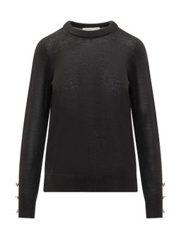 MICHAEL Michael Kors Merino Button Long Sleeve Sweater