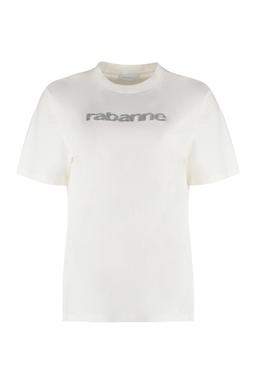 Paco Rabanne Embellished Logo Regular T-shirt