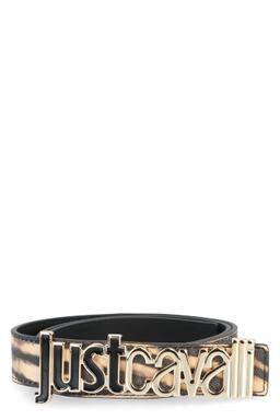 Just Cavalli Jc Patent Leather Belt Printed Leather Belt