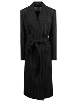 Acne Studios Long Coat With Belt At The Waist