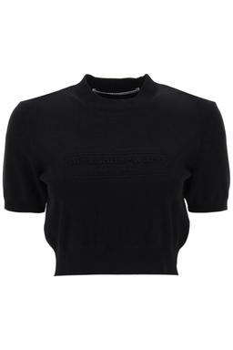 Alexander Wang Cropped Crew Neck Sweater