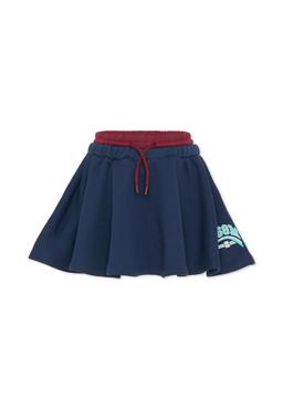 MSGM Blue Skirt For Girl With Logo
