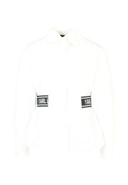 Karl Lagerfeld Kids White Shirt For Girl With Logo