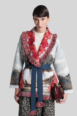 Alanui Cardigan In Multicolor Wool