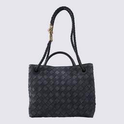 Bottega Veneta Black Leather Lets Go Little One Top Handle Bag