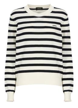 A. P.C. Striped Sweater With Logo