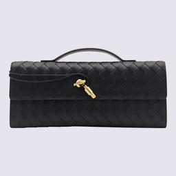 Bottega Veneta Black Leather Andiamo Clutch