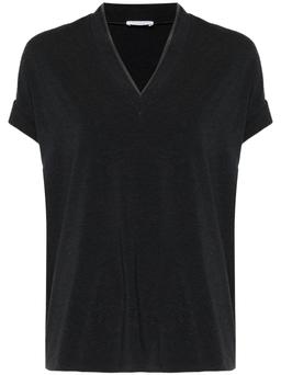 Brunello Cucinelli Cotton V-necked T-shirt