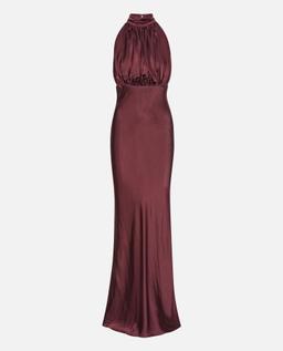 Rotate by Birger Christensen Long Silk Dress