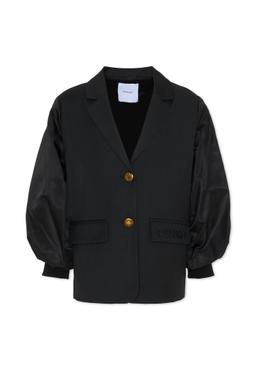 Pinko Black Jacket For Girl With Logo