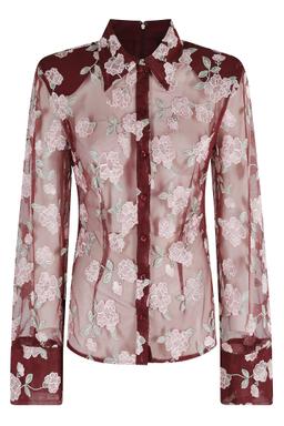 Rotate by Birger Christensen Mesh Fitted Shirt