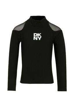 DKNY Black T-shirt For Girl With Logo