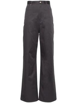 Loewe High-waisted Cotton Trousers