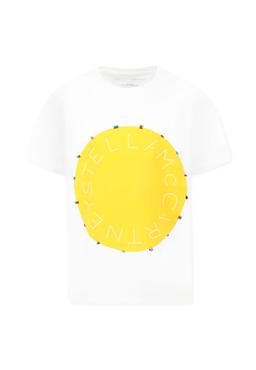 Stella McCartney Kids White T-shirt For Girl With Logo